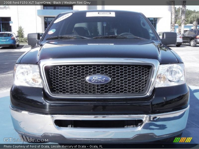 Black / Medium Flint Grey 2008 Ford F150 XLT SuperCrew