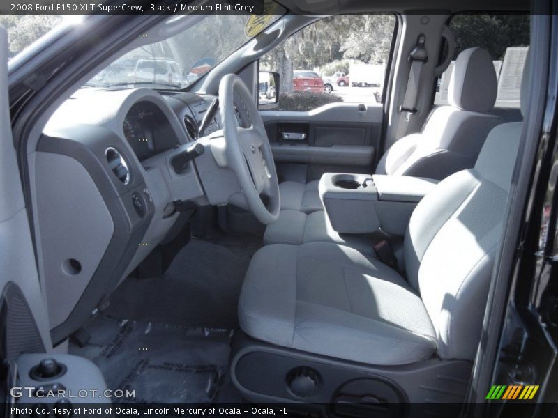 Black / Medium Flint Grey 2008 Ford F150 XLT SuperCrew