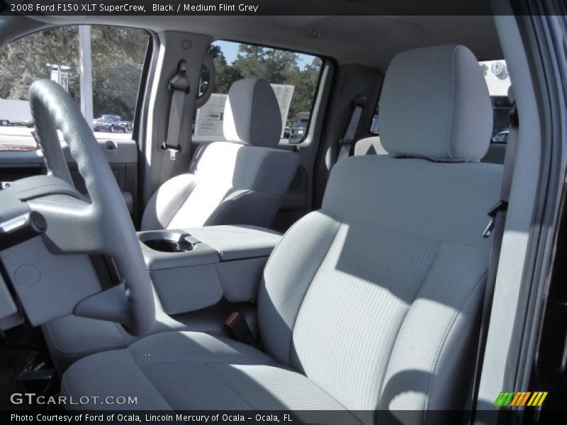 Black / Medium Flint Grey 2008 Ford F150 XLT SuperCrew