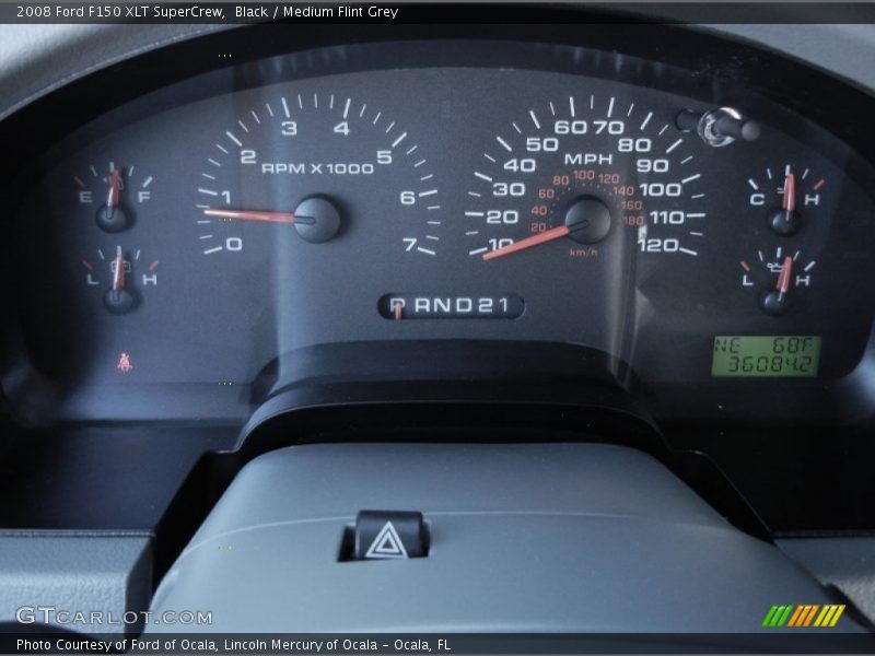 Black / Medium Flint Grey 2008 Ford F150 XLT SuperCrew