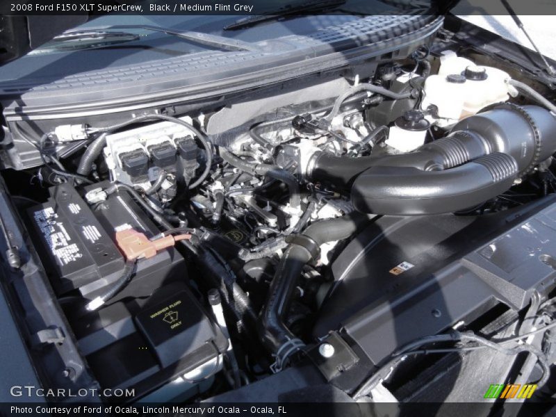 Black / Medium Flint Grey 2008 Ford F150 XLT SuperCrew