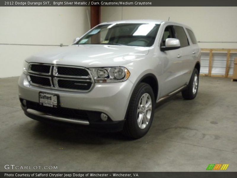 Bright Silver Metallic / Dark Graystone/Medium Graystone 2012 Dodge Durango SXT