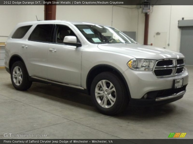 Bright Silver Metallic / Dark Graystone/Medium Graystone 2012 Dodge Durango SXT
