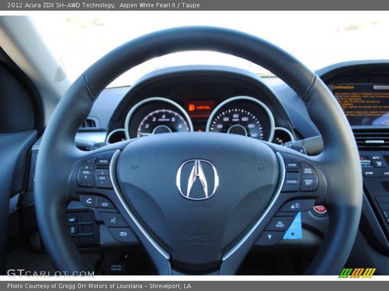  2012 ZDX SH-AWD Technology Steering Wheel
