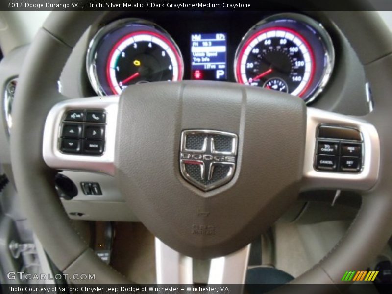 Bright Silver Metallic / Dark Graystone/Medium Graystone 2012 Dodge Durango SXT