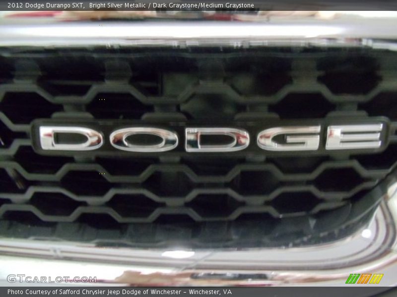 Bright Silver Metallic / Dark Graystone/Medium Graystone 2012 Dodge Durango SXT
