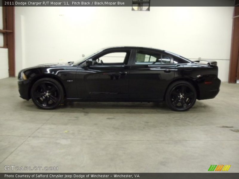 Pitch Black / Black/Mopar Blue 2011 Dodge Charger R/T Mopar '11