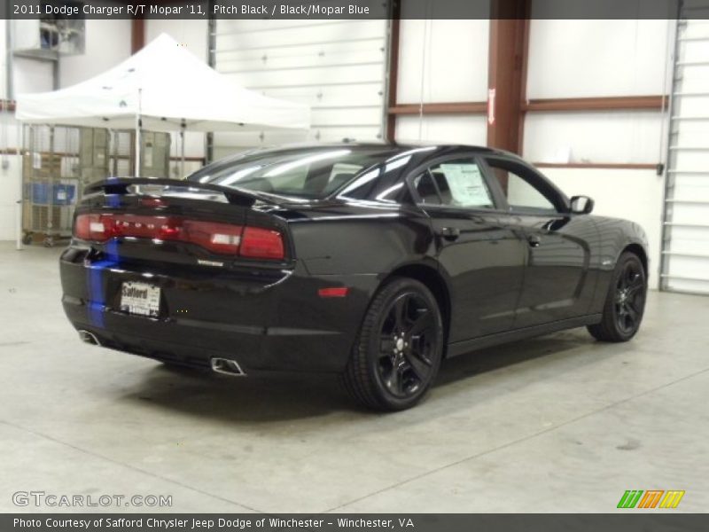 Pitch Black / Black/Mopar Blue 2011 Dodge Charger R/T Mopar '11