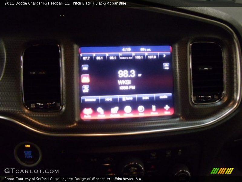 Pitch Black / Black/Mopar Blue 2011 Dodge Charger R/T Mopar '11