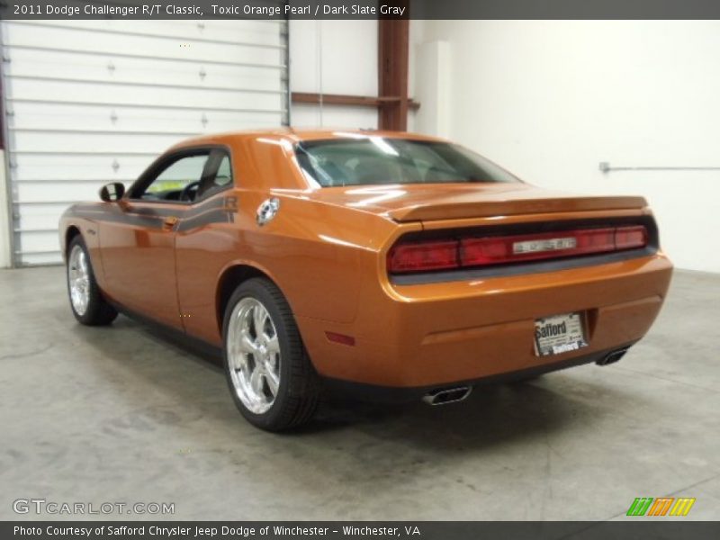 Toxic Orange Pearl / Dark Slate Gray 2011 Dodge Challenger R/T Classic