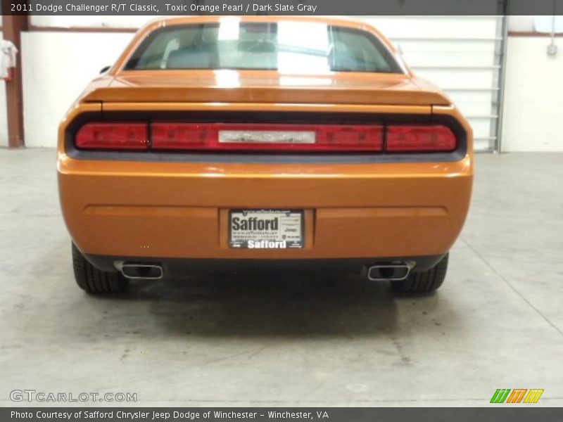 Toxic Orange Pearl / Dark Slate Gray 2011 Dodge Challenger R/T Classic