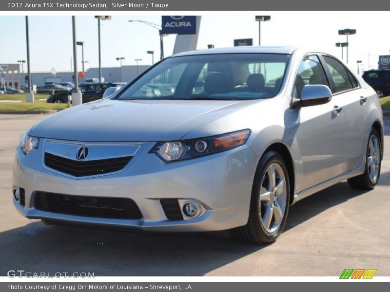 Silver Moon / Taupe 2012 Acura TSX Technology Sedan