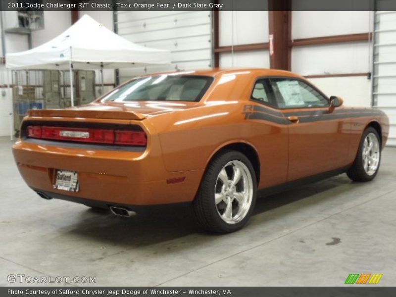 Toxic Orange Pearl / Dark Slate Gray 2011 Dodge Challenger R/T Classic