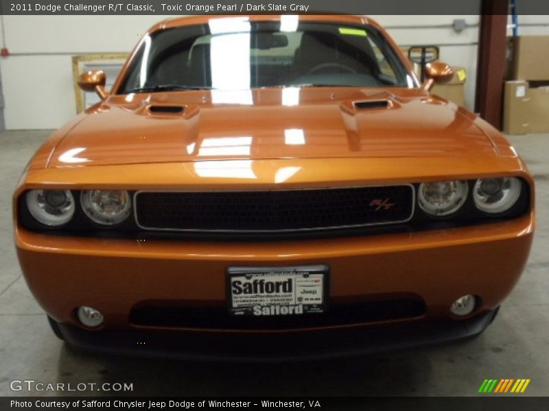 Toxic Orange Pearl / Dark Slate Gray 2011 Dodge Challenger R/T Classic