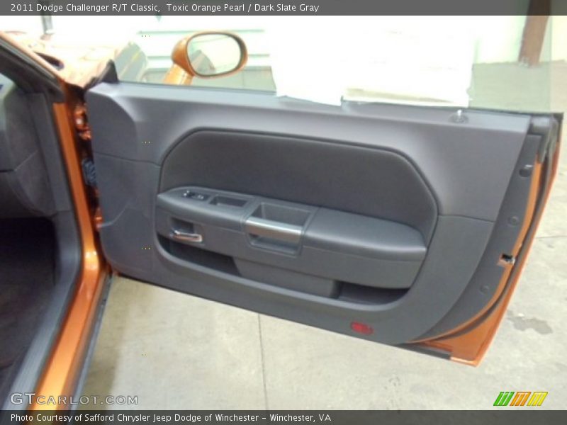 Toxic Orange Pearl / Dark Slate Gray 2011 Dodge Challenger R/T Classic