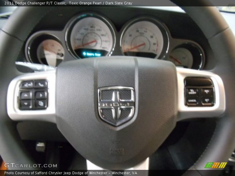 Toxic Orange Pearl / Dark Slate Gray 2011 Dodge Challenger R/T Classic