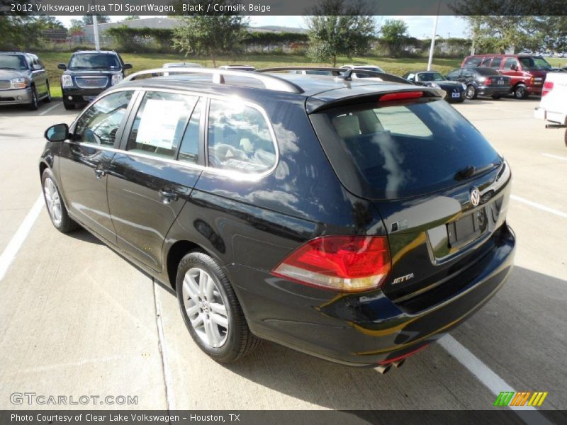 Black / Cornsilk Beige 2012 Volkswagen Jetta TDI SportWagen