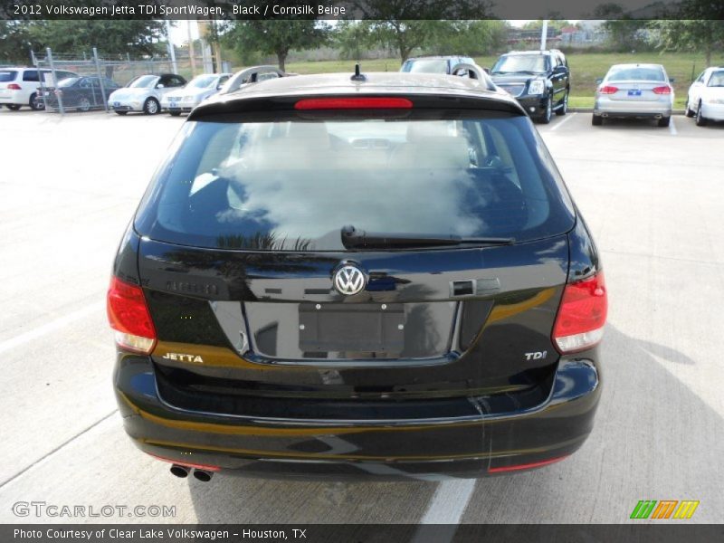 Black / Cornsilk Beige 2012 Volkswagen Jetta TDI SportWagen