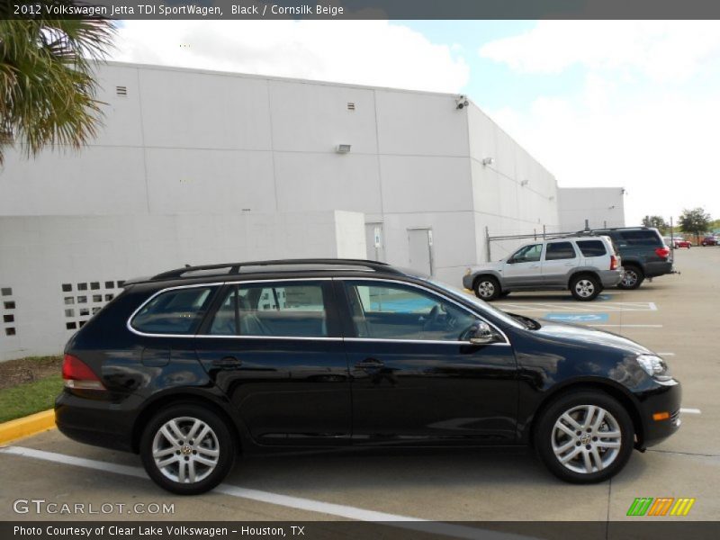 Black / Cornsilk Beige 2012 Volkswagen Jetta TDI SportWagen
