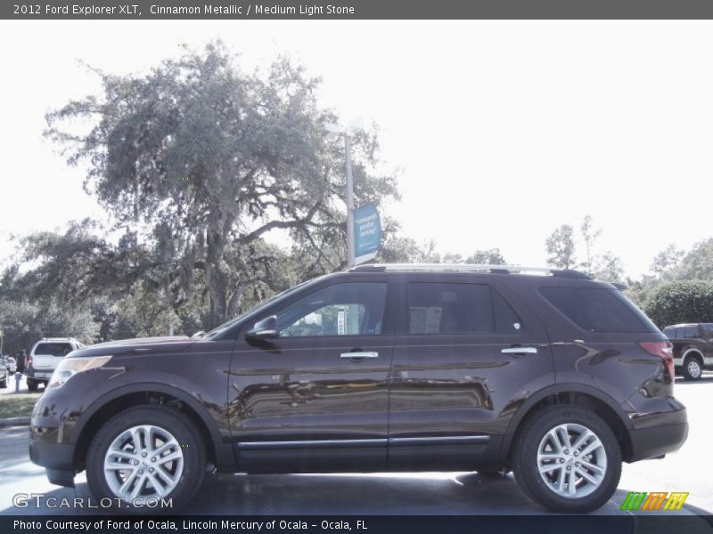 Cinnamon Metallic / Medium Light Stone 2012 Ford Explorer XLT