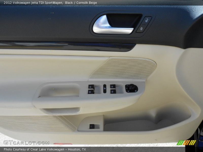 Black / Cornsilk Beige 2012 Volkswagen Jetta TDI SportWagen