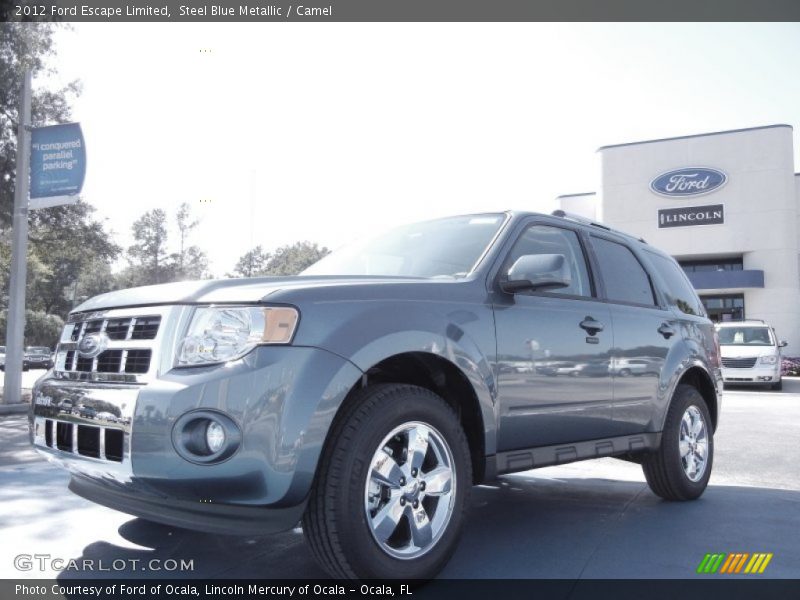 Steel Blue Metallic / Camel 2012 Ford Escape Limited