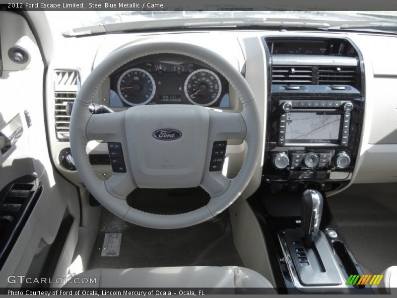Steel Blue Metallic / Camel 2012 Ford Escape Limited