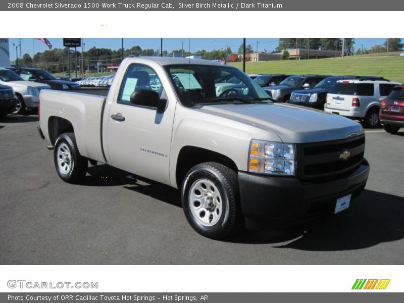 Silver Birch Metallic / Dark Titanium 2008 Chevrolet Silverado 1500 Work Truck Regular Cab