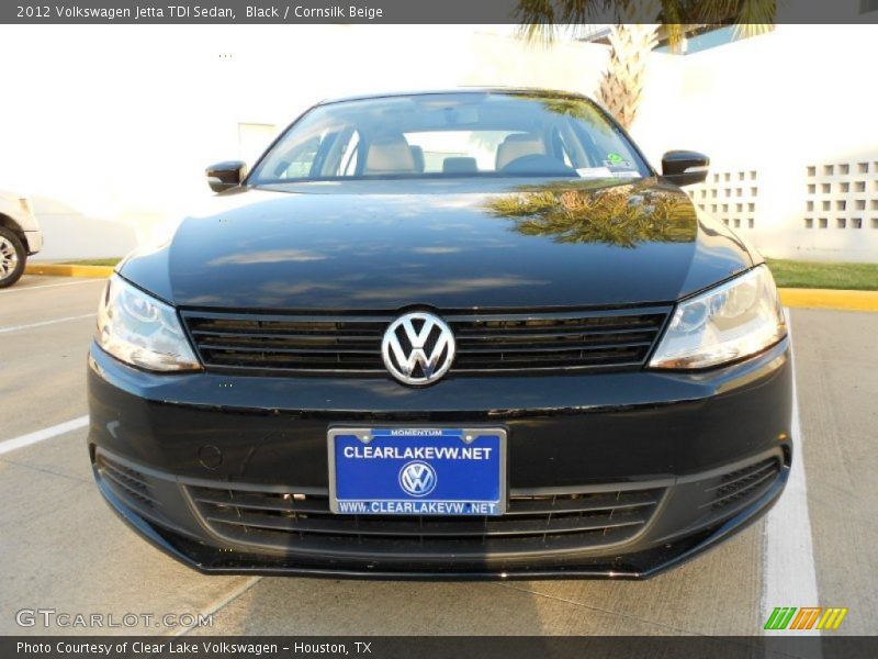 Black / Cornsilk Beige 2012 Volkswagen Jetta TDI Sedan
