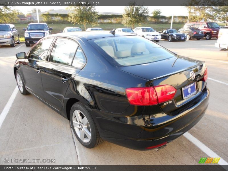 Black / Cornsilk Beige 2012 Volkswagen Jetta TDI Sedan