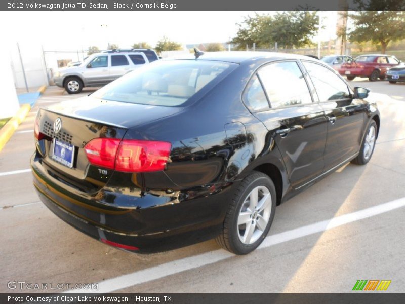 Black / Cornsilk Beige 2012 Volkswagen Jetta TDI Sedan