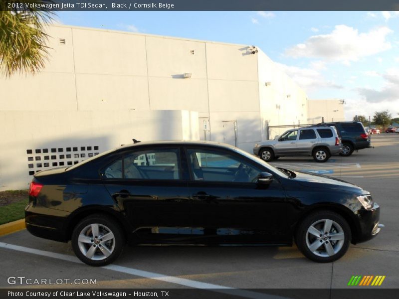 Black / Cornsilk Beige 2012 Volkswagen Jetta TDI Sedan