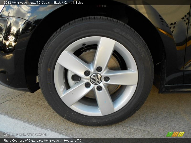 Black / Cornsilk Beige 2012 Volkswagen Jetta TDI Sedan