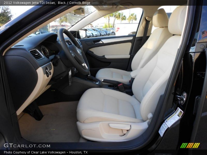 Black / Cornsilk Beige 2012 Volkswagen Jetta TDI Sedan