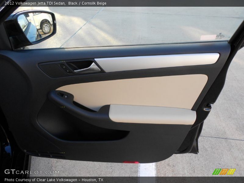 Black / Cornsilk Beige 2012 Volkswagen Jetta TDI Sedan
