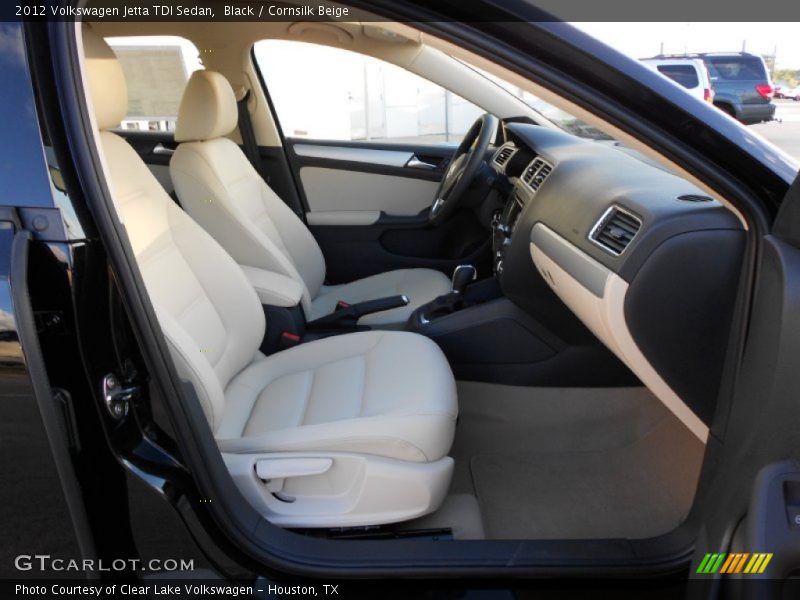 Black / Cornsilk Beige 2012 Volkswagen Jetta TDI Sedan
