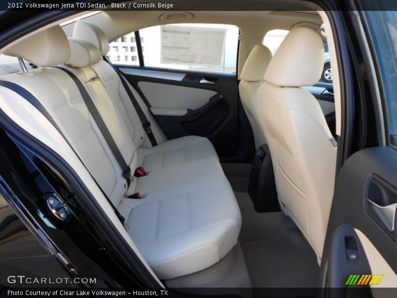 Black / Cornsilk Beige 2012 Volkswagen Jetta TDI Sedan