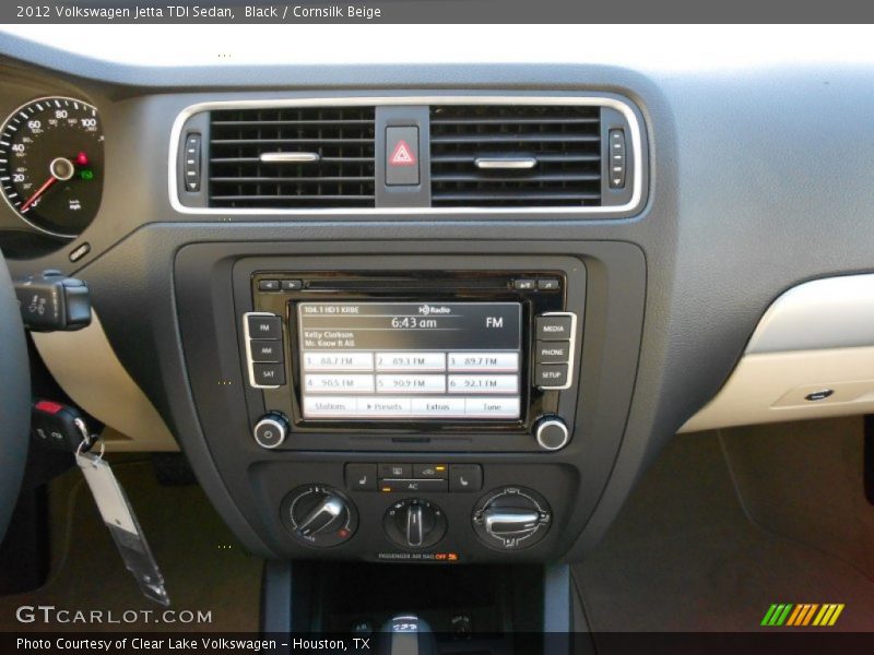 Black / Cornsilk Beige 2012 Volkswagen Jetta TDI Sedan