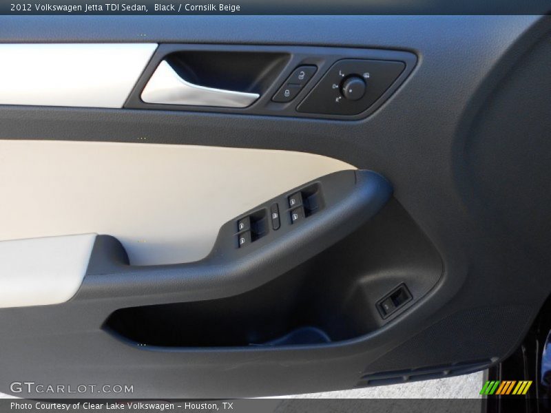 Black / Cornsilk Beige 2012 Volkswagen Jetta TDI Sedan
