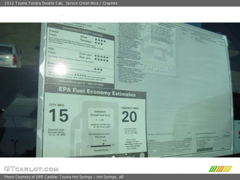  2012 Tundra Double Cab Window Sticker