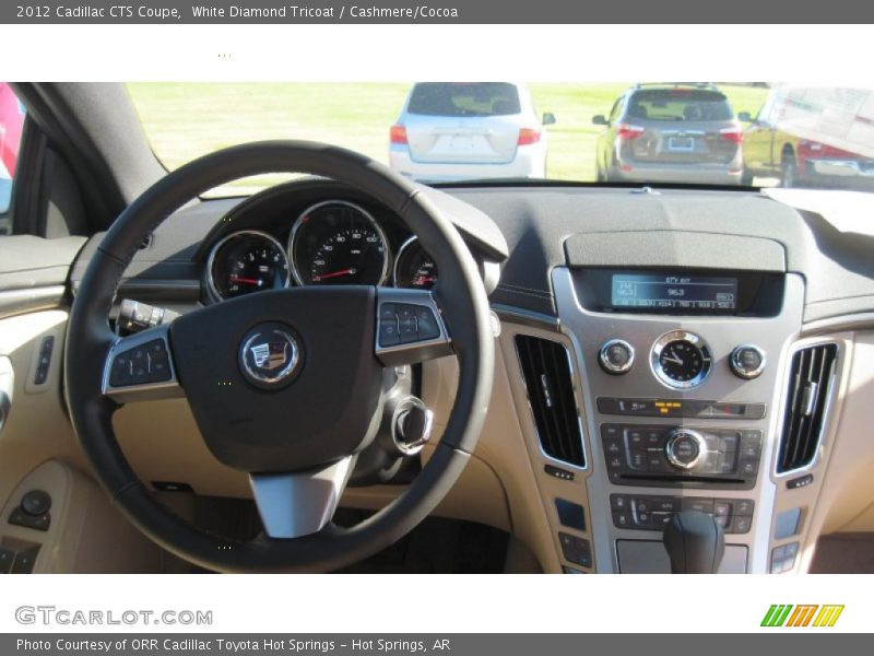 White Diamond Tricoat / Cashmere/Cocoa 2012 Cadillac CTS Coupe