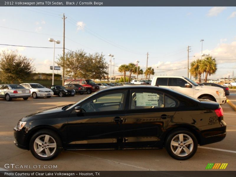 Black / Cornsilk Beige 2012 Volkswagen Jetta TDI Sedan