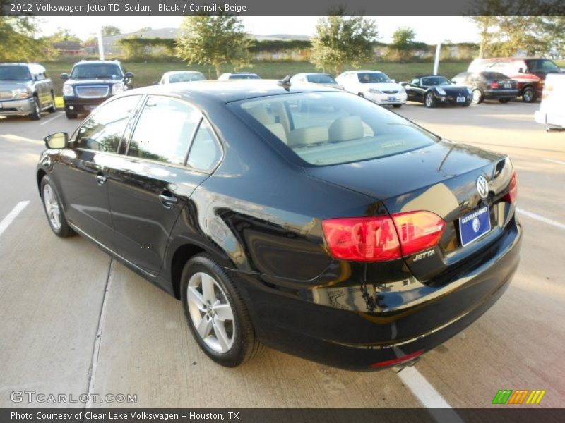 Black / Cornsilk Beige 2012 Volkswagen Jetta TDI Sedan