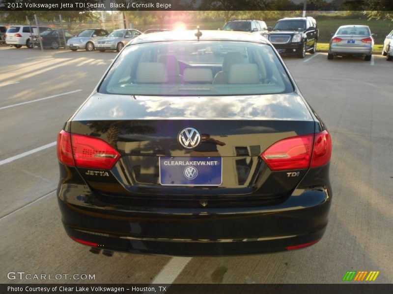 Black / Cornsilk Beige 2012 Volkswagen Jetta TDI Sedan