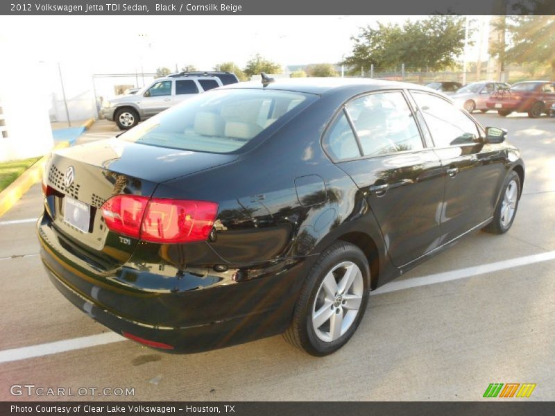 Black / Cornsilk Beige 2012 Volkswagen Jetta TDI Sedan