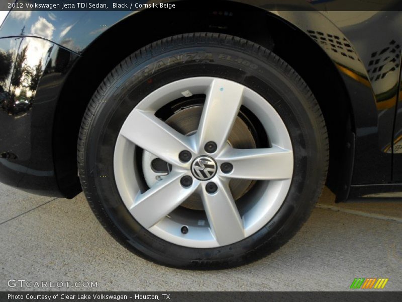 Black / Cornsilk Beige 2012 Volkswagen Jetta TDI Sedan
