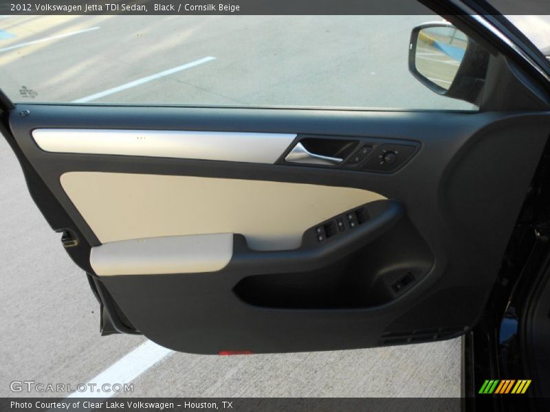 Black / Cornsilk Beige 2012 Volkswagen Jetta TDI Sedan