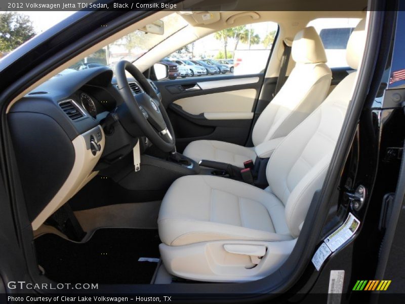 Black / Cornsilk Beige 2012 Volkswagen Jetta TDI Sedan