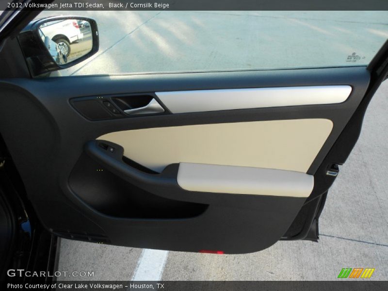Black / Cornsilk Beige 2012 Volkswagen Jetta TDI Sedan