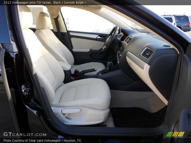 Black / Cornsilk Beige 2012 Volkswagen Jetta TDI Sedan
